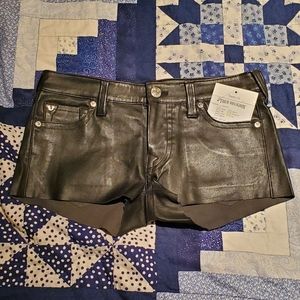 True Religion Lamb Skin Shorts